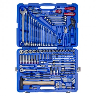 Набор инструментов универсальный 128 ед. 1/4+1/2 6-ти гранные Набор инструментов универсальный 128 ед. 1/4+1/2 6-ти гранные