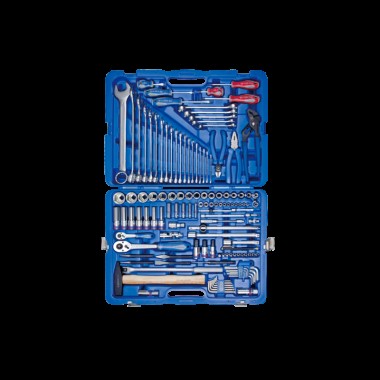 Набор инструментов универсальный 128 ед. 1/4+1/2 6-ти гранные с обычными трещотками Набор инструментов универсальный 128 ед. 1/4+1/2 6-ти гранные с обычными трещотками