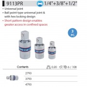 Набір карданів 3 од 1/4