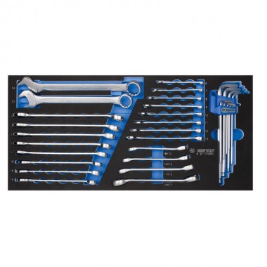 Набор ключей комбинированых 06-24мм, разрезные 8-17мм , HEX 1.5-10мм  31 предмет  (EVA ложемент)