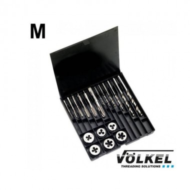 Набор метчиков и плашек M3-M10 18 ед. HSS-G VOLKEL