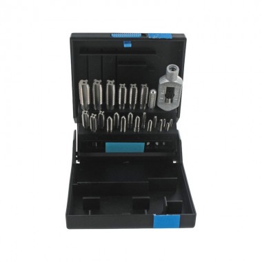 Набор метчиков комплектных М3-М12, 22 предмета, пластиковый кейс HSS-G. Набор метчиков комплектных М3-М12, 22 предмета, пластиковый кейс HSS-G.