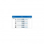 Набор напильников 200 мм, двухкомпонентные рукоятки, 5 предметов