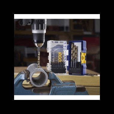 Набор свёрл HSS TURBOMAX 15шт. : /1.5/2/2.5/3/3.5/4/4.5/5/5.5/6/6.5/7/8/9/10мм, IRWIN