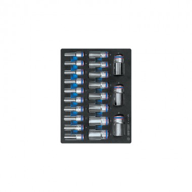 Набор торцевых головок 1/2"  12 гранн  длинных 21ед (08-36mm) EVA