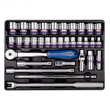 Набор торцевых головок 1/2", 33 шт., 8-32 мм, в ложементе