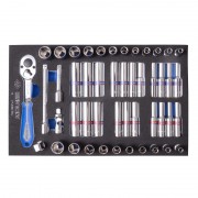 Набір головок в ложементе EVA 48пр. 1/4