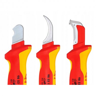 Нож для удаления оболочки кабеля с секторными жилами Knipex, 190 мм 98 53 13