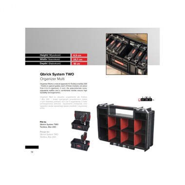 Організатор QBRICK SYSTEM TWO ORGANIZER MULTI 257 x 182 x 65