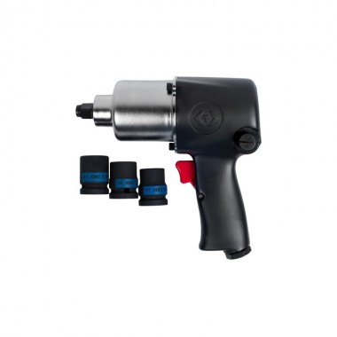 Пневматический гайковерт 1/2" 678 Hм, в комплекте 3 торцевые головки Пневматический гайковерт 1/2" 678 Hм, в комплекте 3 торцевые головки