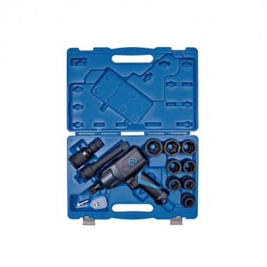 Пневматический гайковерт 3/4 набор головки в кейсе 13 предметов Пневматический гайковерт 3/4 набор головки в кейсе 13 предметов