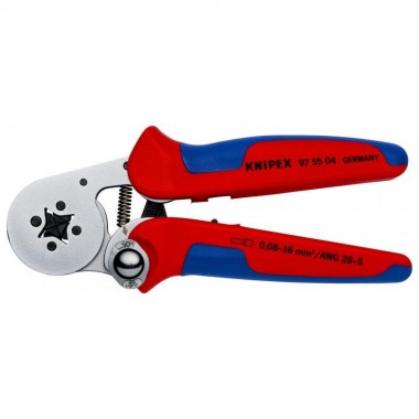 Прес-кліщі для контактних гільз, квадратний обжим, самоналаштовуються, з боковою установкою.