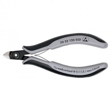 Прецизійні кусачки бокові для електроніки KNIPEX 79 22 120 ESD