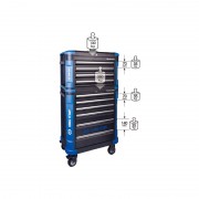 Тележка инструментальная на колесах усиленная. 6+4 полок