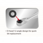 Трещотка мини 1/4" 60 зубов