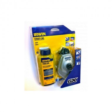 Шнур розмічальний Strait-Line 6X в алюмінієвому корпусі 30м/100'+ барвник синій 113г, IRWIN Шнур розмічальний Strait-Line 6X в алюмінієвому корпусі 30м/100'+ барвник синій 113г, IRWIN