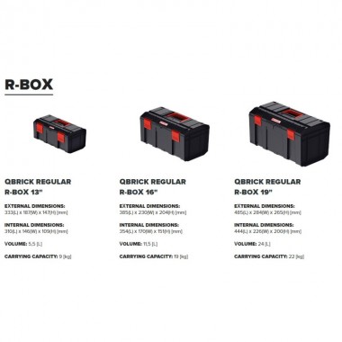 Ящик для інструментів QBRICK REGULAR R-BOX 19 Розмір: 495 x 294 x 280 Ящик для інструментів QBRICK REGULAR R-BOX 19 Розмір: 495 x 294 x 280