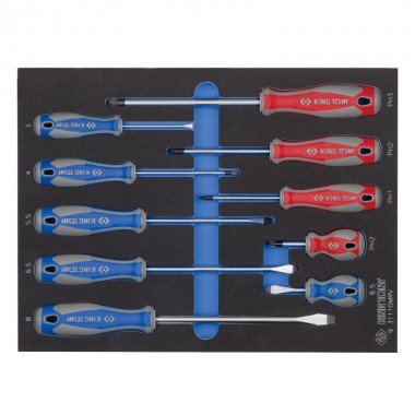 Набор отверток, ложемент, 10 предметов (EVA ложемент) Набор отверток, ложемент, 10 предметов (EVA ложемент)