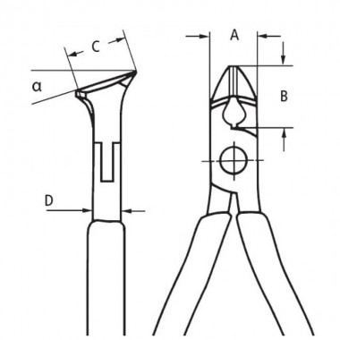 Кусачки угловые для электроники KNIPEX 62 12 120 Кусачки угловые для электроники KNIPEX 62 12 120