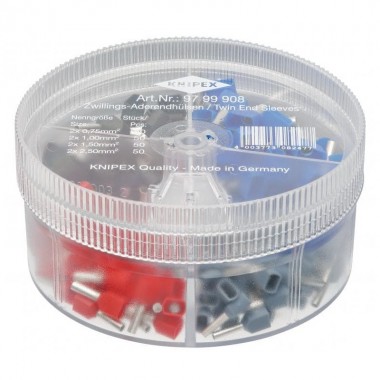 Набор изольованих контактных гильз KNIPEX 97 99 908 Набор изольованих контактных гильз KNIPEX 97 99 908