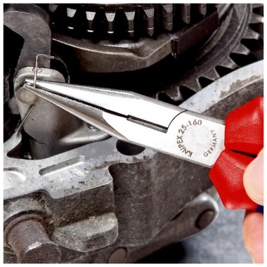 Плоскі круглогубці з ріжучими кромками KNIPEX 25 01 160