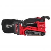 Шліфмашина стрічкова акумуляторна безщіткова MILWAUKEE, M18 FBTS75-552X (зарядний пристрій M12-18 FC., 2 акумулятори М18 HВ5.5 5