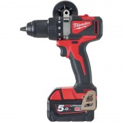 Дрель-шуруповёрт аккумуляторная бесщёточная MILWAUKEE M18 BLDD2-502X (82Нм) (ЗУ+2акк.Х5Ач+HDкейс)