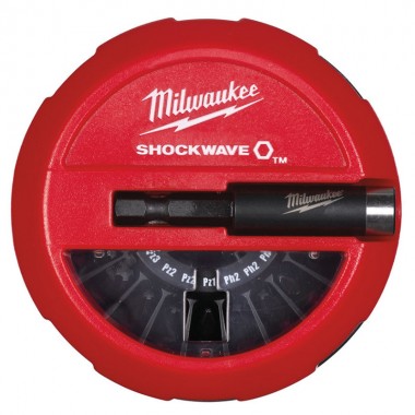Набор бит Milwaukee SHOCKWAVE (15 шт) (дисплей 10 шт)