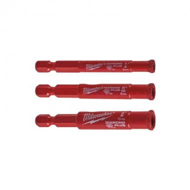 Набір коронок для алмазного свердління Diamond Plus™ MILWAUKEE 6-8-10мм 4932471771