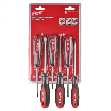 Набор отверток магнитных с трехгранной рукояткой PZ/SL (6шт)