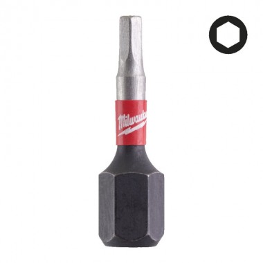 Насадка Milwaukee SHOCKWAVE Hex2,5 25мм (2 шт)