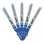 Полотна для лобзика T218A MILWAUKEE, 55мм/ крок зуба 1,2мм, (5шт), (фігурний різ, універсальні)