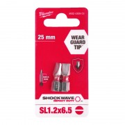 Насадка Milwaukee SHOCKWAVE SL1,2x6,5 25мм (2 шт)