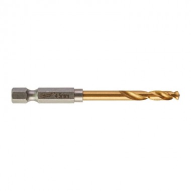 Свердло по металу Milwaukee RedHEX HSS-G TiN 4.5мм (1 шт)