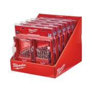 Набір свердл по металу Milwaukee HSS-G THUNDERWEB (19 шт) дисплей 6 од, пластикова коробка, картонний дисплей