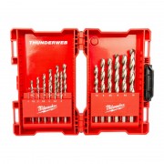 Набір свердл по металу Milwaukee HSS-G THUNDERWEB (19 шт) дисплей 6 од, пластикова коробка, картонний дисплей