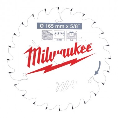 Диск пиляльний PFTE THIN KERF MILWAUKEE, O165х5/8 Диск пиляльний PFTE THIN KERF MILWAUKEE, O165х5/8