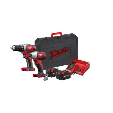 Набор из 2х инструментов аккумуляторных бесщеточных MILWAUKEE M18 BPP2D-402C Набор из 2х инструментов аккумуляторных бесщеточных MILWAUKEE M18 BPP2D-402C