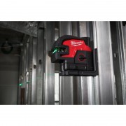 Нивелир 4х точечный лазерный аккумуляторный MILWAUKEE M12 CLL4P-301C (зелёный луч) (ЗУ+1Х3Ач+кейс)