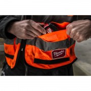Жилет сигнальный Hi-Viz PREMIUM MILWAUKEE оранжевый, размер 2XL/3XL