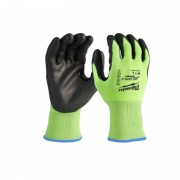Рукавиці Hi-Vis сигнальні MILWAUKEE, з опором порізам 2/B рівня, розмір 9/L