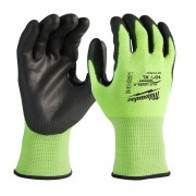 Рукавиці робочі сигнальні Hi-Vis MILWAUKEE, з опором порізам 3/C рівня, розмір 11/XXL, (144 пари)