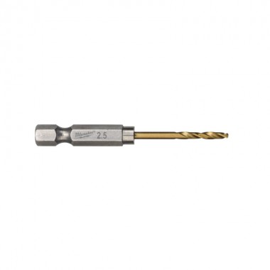 Свердло по металу Milwaukee RedHEX HSS-G TiN. 2.5мм (10 шт)