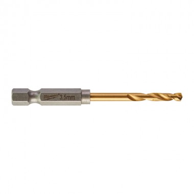 Свердло по металу Milwaukee RedHEX HSS-G TiN. 3.5мм (10 шт)