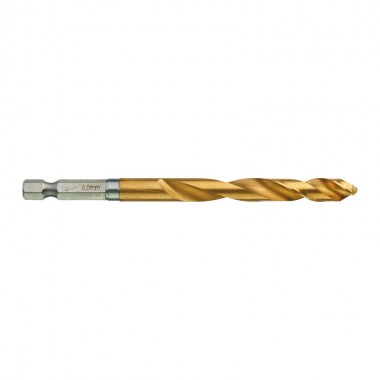 Свердло по металу Milwaukee RedHEX HSS-G TiN. 8мм (5 шт)