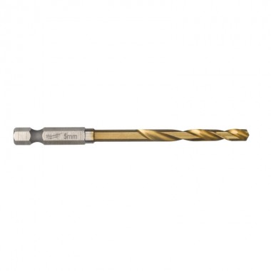Свердло по металу Milwaukee RedHEX HSS-G TiN. 5мм (10 шт)