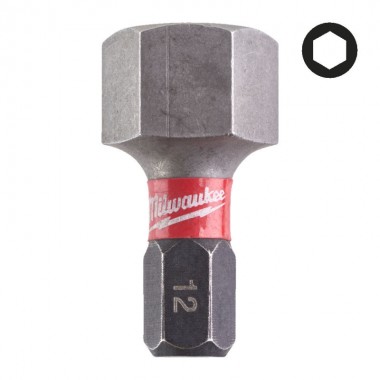 Насадка Milwaukee SHOCKWAVE Hex12 25мм (2 шт)