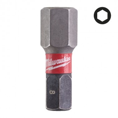 Насадка Milwaukee SHOCKWAVE Hex8 25мм (2шт)