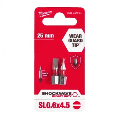 Насадка Milwaukee SHOCKWAVE SL0, 6x4, 5 25мм (2 шт)