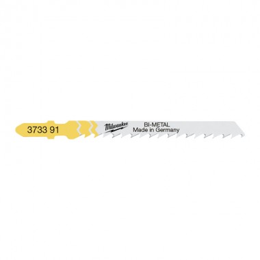 Полотна для лобзика T144DF Bi-Metal MILWAUKEE, 75мм/ крок зубу 4,0мм, (5шт), (деревина, швидкий різ)